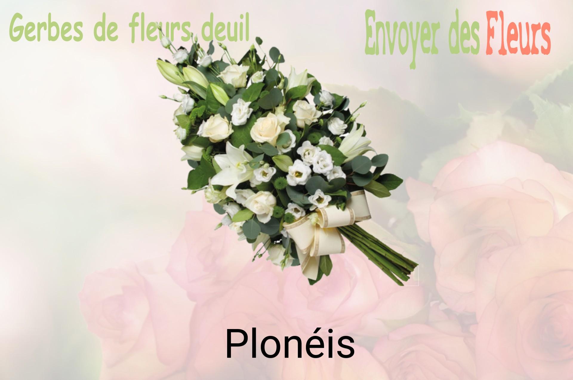 Gerbe de fleurs de deuil livrée à Plonéis